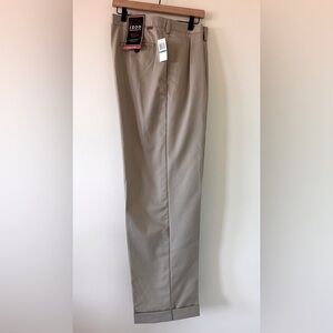 IZOD NWT‎ Heritage Chino Khaki Double Pleated Size 36W X 32L